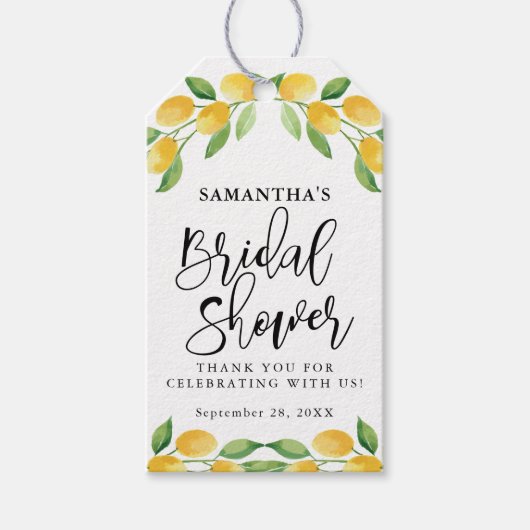 Citroen Citrus Fruit Vrijgezellenfeest Cadeaulabel (Voorkant)