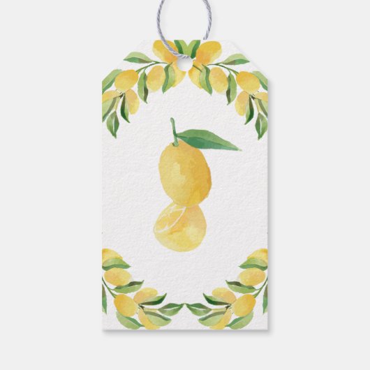 Citroen Citrus Fruit Vrijgezellenfeest Cadeaulabel (Achterkant)