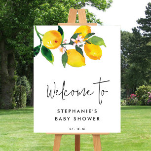 Citroen Citrus Fruit Zomer Baby shower Welkomstbor Poster