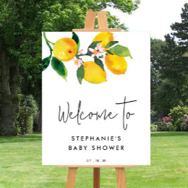 Citroen Citrus Fruit Zomer Baby shower Welkomstbor Poster