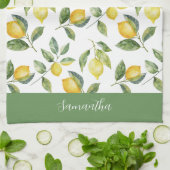 Citroen Citrus gepersonaliseerd Theedoek (Gevouwen)