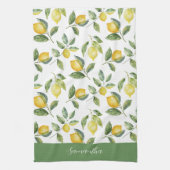 Citroen Citrus gepersonaliseerd Theedoek (Verticaal)