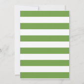 Citroen Citrus Green Stripes Baby shower Invitatio Kaart (Achterkant)