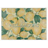 Citroen Citrus groen gepersonaliseerd Snijplank (Voorkant)