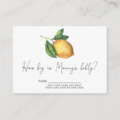 Citroen citrus Hoe groot is mama's buik Informatiekaartje (Voorkant)