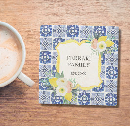 Citroen Citrus Italiaans Mediterraan Tegels Patroo Stenen Onderzetter