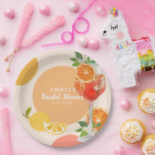 Citroen citrus Liefde bij eerste spritz Vrijgezell Papieren Bordje (Feest)