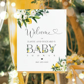 Citroen Citrus Mediterraan Baby shower Welkom Poster