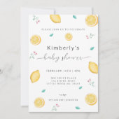 Citroen Citrus Mediterraan Zomer Baby shower Kaart (Voorkant)