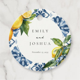 Citroen Citrus Positano Italiaanse bruiloft Bedankjes Labels