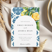 Citroen Citrus Positano Italiaanse bruiloft Kaart