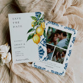 Citroen Citrus Positano Italiaanse bruiloft Save The Date