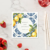 Citroen Citrus Positano Italiaanse bruiloft Servet (Insitu)