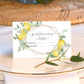 Citroen Citrus raden hoeveel kisses bruids spel Informatiekaartje