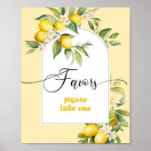 Citroen citrus thema Favorieten neem er een Poster (Voorkant)