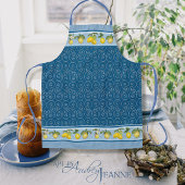 Citroen Citrus Trellis Franse Boerderij Marine Schort