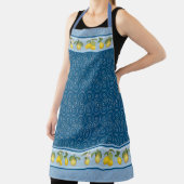 Citroen Citrus Trellis Franse Boerderij Marine Schort (Insitu)