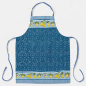 Citroen Citrus Trellis Franse Boerderij Marine Schort (Voorkant)