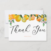Citroen | Citrus | Trouwkaarten voor bedankjes Bedankkaart (Voorkant)