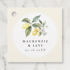 Citroen Citrus Tuin Huwelijk Elegant Bedankjes Labels