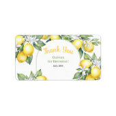 Citroen citrus verjaardag Retour Adres Label (Voorkant)