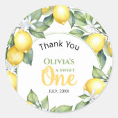 Citroen citrus verjaardag Stickers (Voorkant)