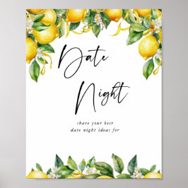Citroen Citrus vrijgezellenfeest Datum Jar Game Poster