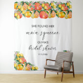 Citroen | Citrus | Vrijgezellenfeest Foto achtergr Wandkleed (In situ)