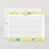 Citroen | Citrus | VRIJGEZELLENFEEST KAART (Achterkant)