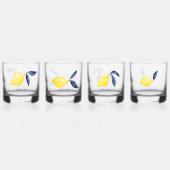 Citroen Citrus Waterverf Gepersonaliseerde Naam Whisky Glas (Achterkant)