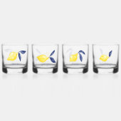 Citroen Citrus Waterverf Gepersonaliseerde Naam Whisky Glas (Voorkant)