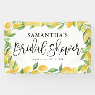 Citroen Citrus Waterverf Vrijgezellenfeest Spandoek