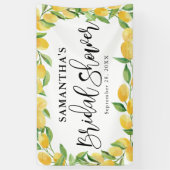 Citroen Citrus Waterverf Vrijgezellenfeest Spandoek (Verticaal)