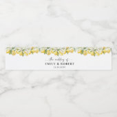 Citroen Citrus Wedding Water Bottle Label Waterfles Etiket (Enkel label)