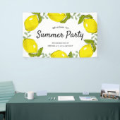 Citroen Citrus White Summer Party Verjaardag Spandoek (Beurs)