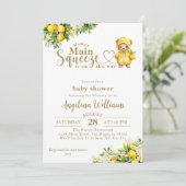 Citroen Citrus Zomer genderneutraal Baby shower Kaart (Staand voorkant)