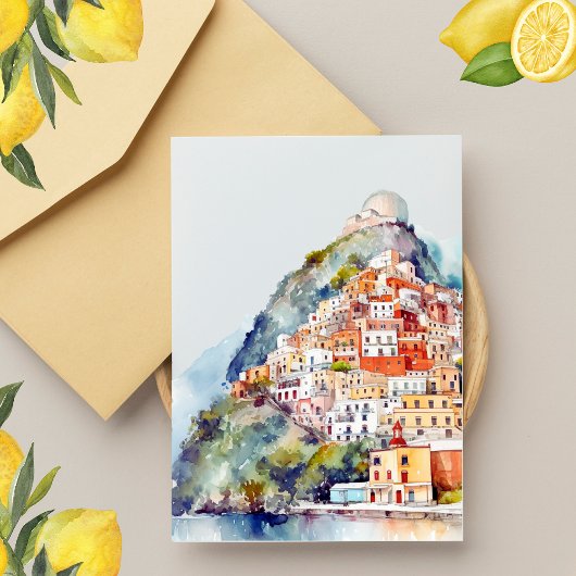 Citroen Citrus Zomer Italiaans Vrijgezellenfeest Bedankkaart