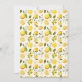 Citroen Citrus Zomer Lemonade 1e Verjaardagsfeest Kaart (Achterkant)