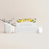 Citroen Citrus Zomer Ouderschap Tip Baby shower Informatiekaartje