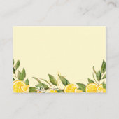 Citroen Citrus Zomer Ouderschap Tip Baby shower Informatiekaartje (Achterkant)