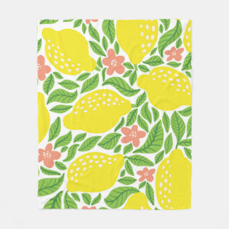 Citroen Citrus Zomer Patroon Fleece Deken