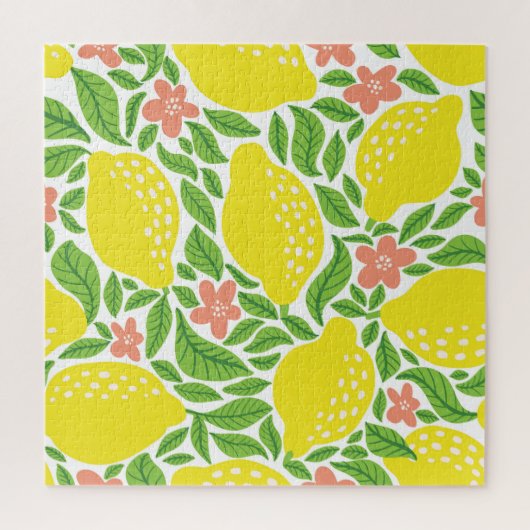 Citroen Citrus Zomer Patroon Legpuzzel (Verticaal)