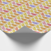 citroen Citrus Zomer Textuur Cadeaupapier (Hoek)