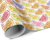 citroen Citrus Zomer Textuur Cadeaupapier (Rol Hoek)