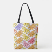 citroen Citrus Zomer Textuur Tote Bag (Achterkant)