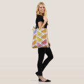 citroen Citrus Zomer Textuur Tote Bag (Op model)