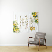 Citroen Citrus Zomer welkom Baby shower Wandkleed (In Situ (horizontaal))