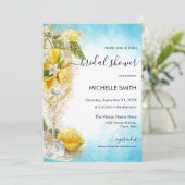 Citroen Citrus Zomercocktail Italië Vrijgezellenfe Kaart (Staand voorkant)