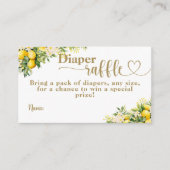 Citroen Citrus Zomerluier Raffle Baby shower Informatiekaartje (Voorkant)