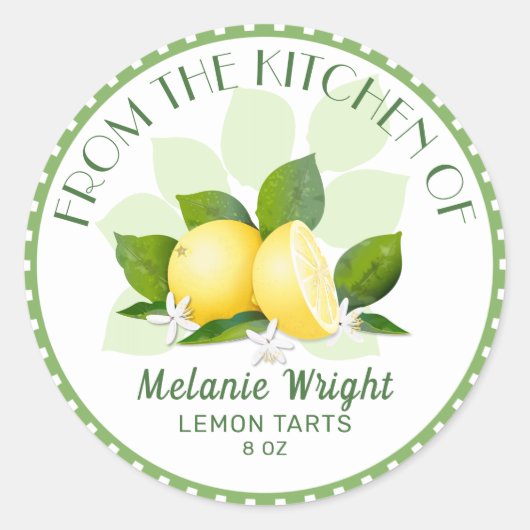 Citroen Citrusfruit Inblikken Ronde Sticker (Voorkant)